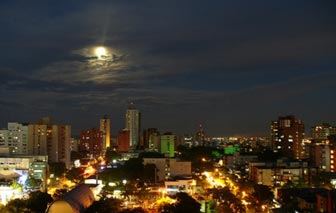 Beautiful night view of Barranquilla City