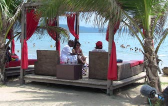 Tourists enjoy the beaches in Barranquilla